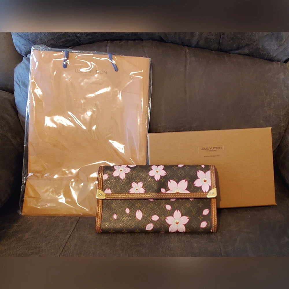 Louis Vuitton Takaski Murakami Cherry Blossom long wallet